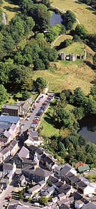 Aerial View view of Newcastle Emlyn & Castle
